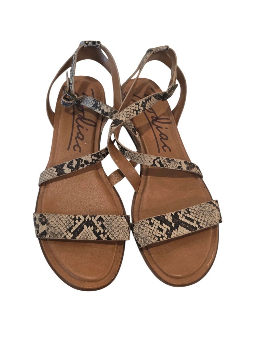ZODIAC Angelica Strappy Snakeskin Sandals